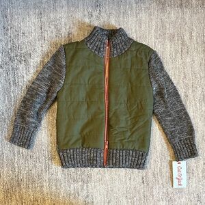 NEW! Cat & Jack Olive and Charcoal Sweater Vest